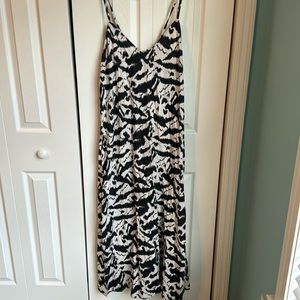Black and white maxi sundress